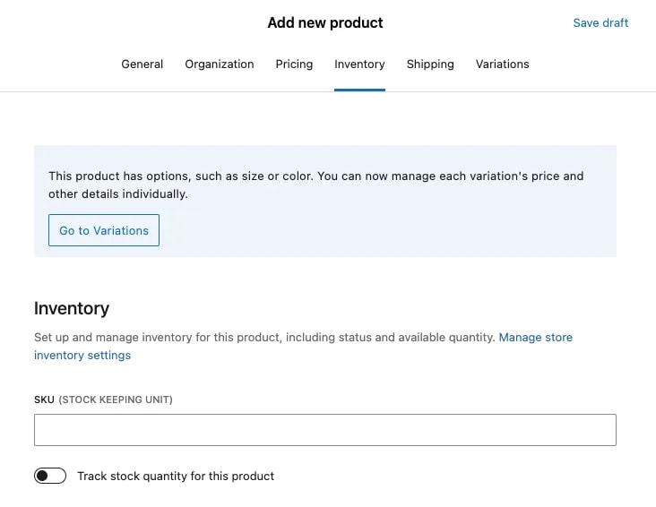 Screenshot of WooCommerce – New Product Editor project